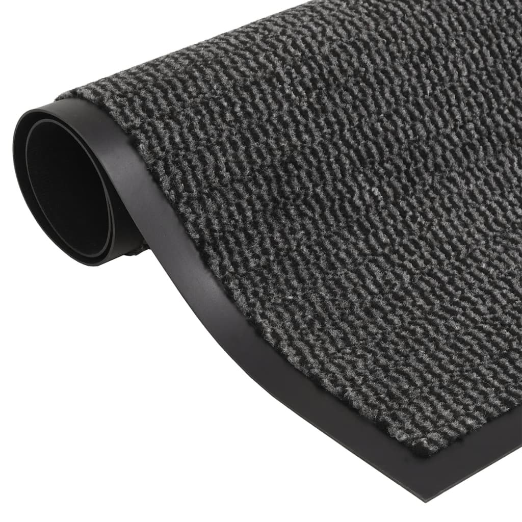 Droogloopmatten 2 st rechthoekig getuft 80x120 cm antraciet