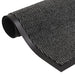 Droogloopmatten 2 st rechthoekig getuft 80x120 cm antraciet