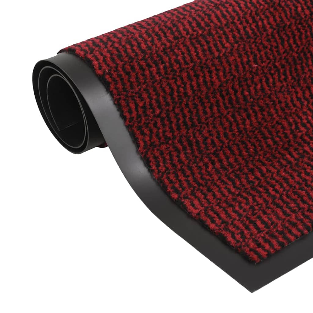 Droogloopmatten 2 st rechthoekig getuft 80x120 cm rood