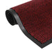 Droogloopmatten 2 st rechthoekig getuft 80x120 cm rood