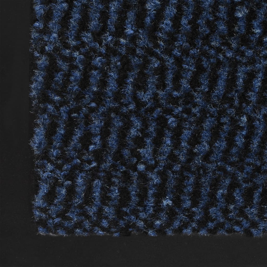 Droogloopmatten 2 st rechthoekig getuft 80x120 cm blauw