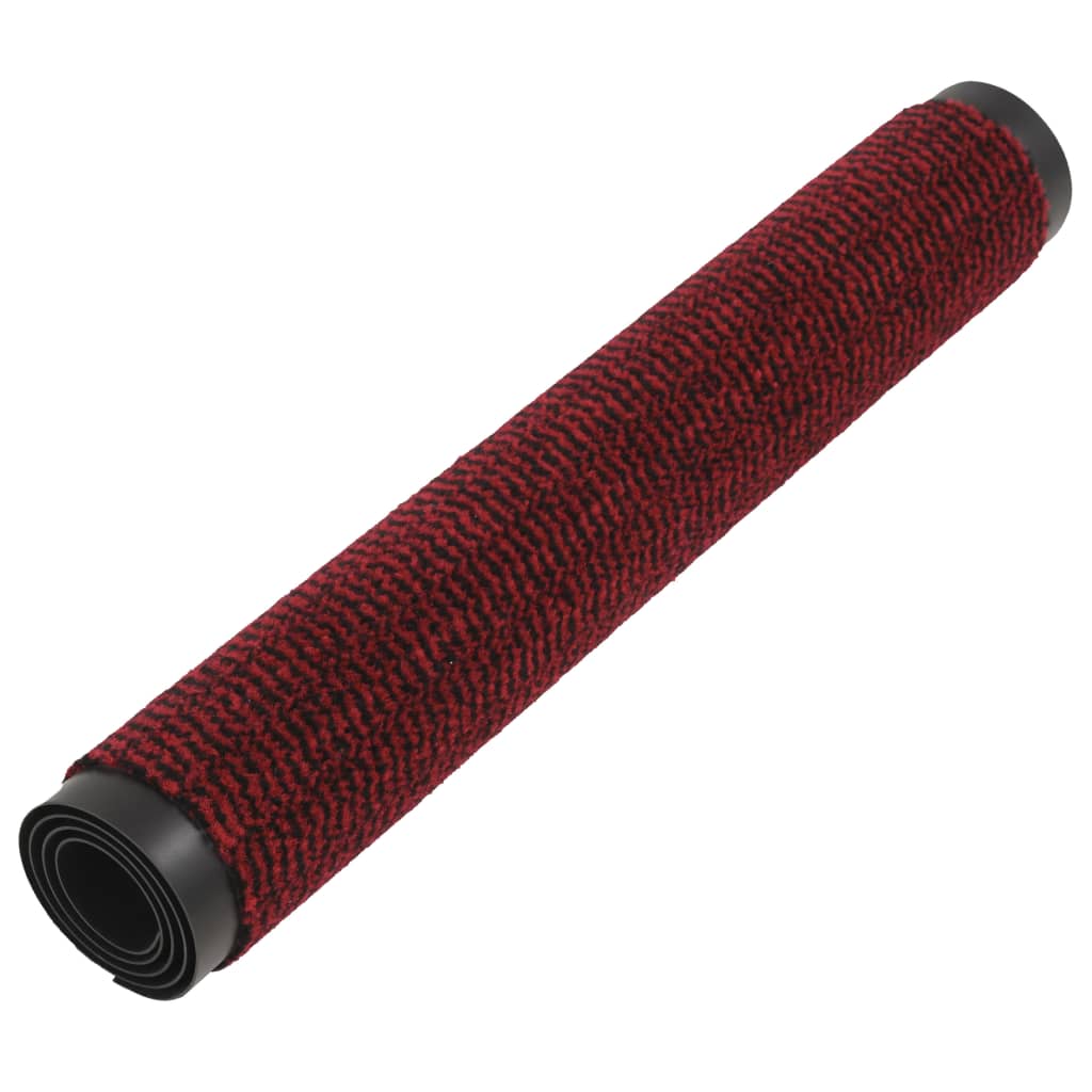 Droogloopmatten 2 st rechthoekig getuft 90x150 cm rood