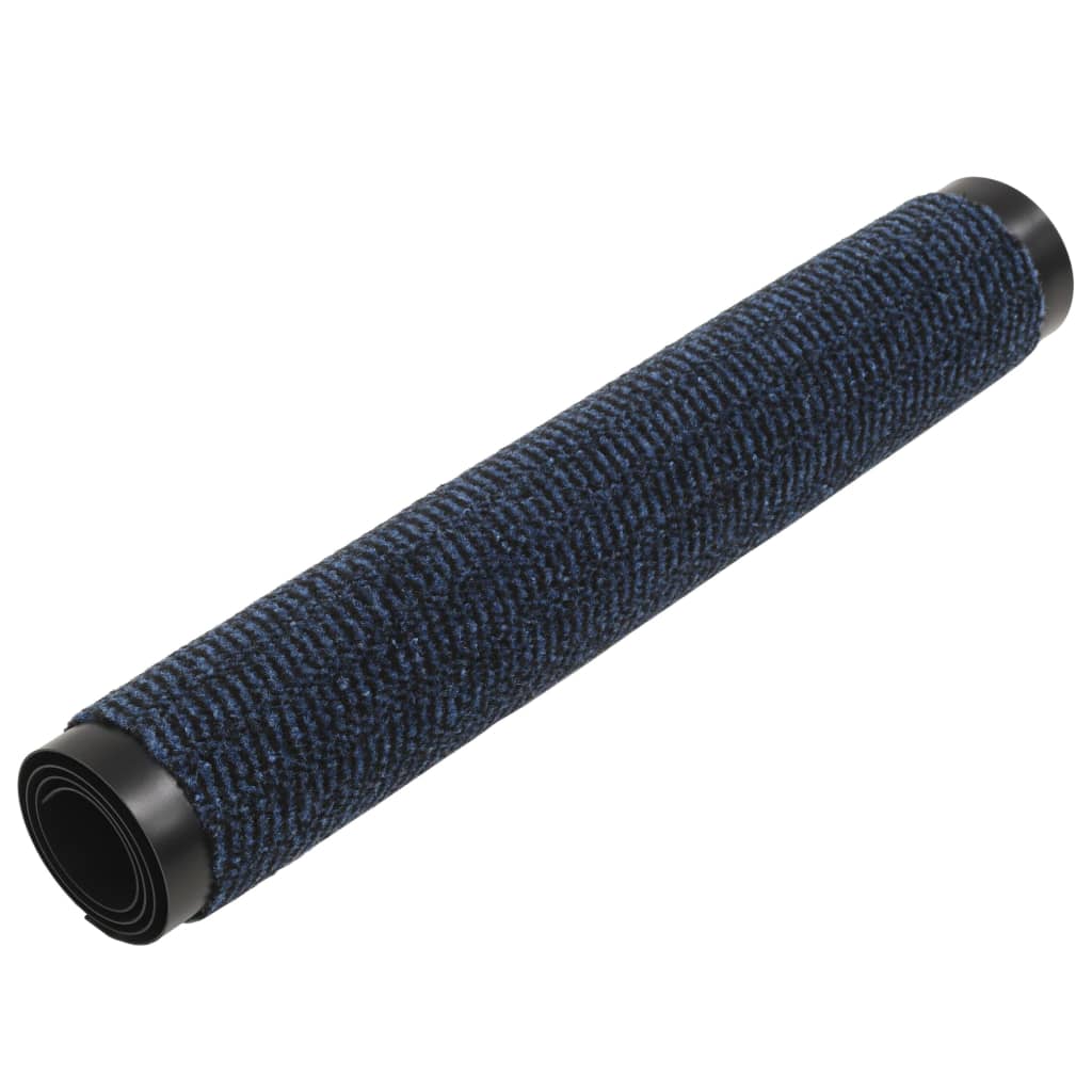 Droogloopmatten 2 st rechthoekig getuft 90x150 cm blauw