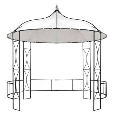 Prieel rond 300x290 cm wit