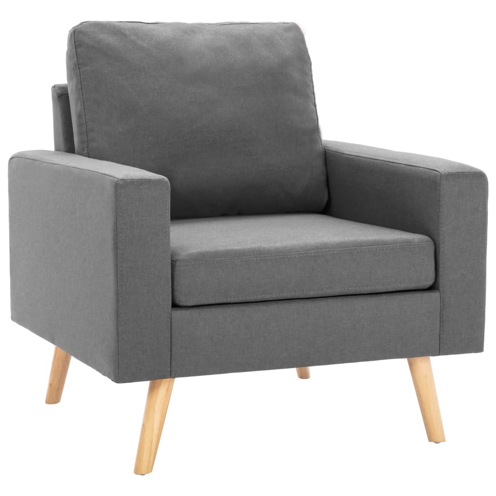 Fauteuil stof lichtgrijs