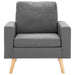 Fauteuil stof lichtgrijs
