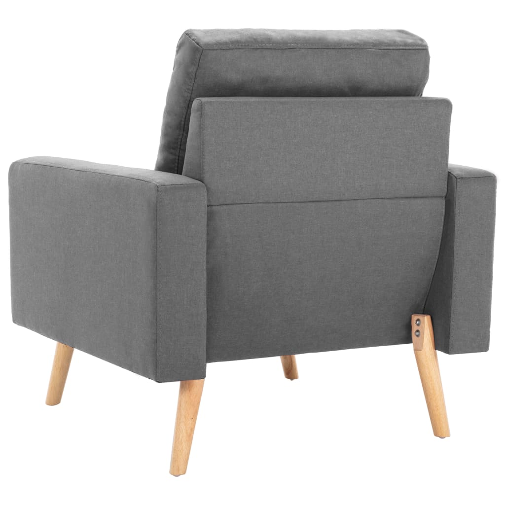 Fauteuil stof lichtgrijs