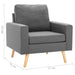 Fauteuil stof lichtgrijs