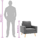 Fauteuil stof lichtgrijs