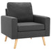 Fauteuil stof donkergrijs