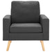 Fauteuil stof donkergrijs