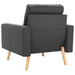 Fauteuil stof donkergrijs