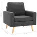 Fauteuil stof donkergrijs