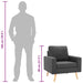 Fauteuil stof donkergrijs