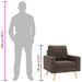 Fauteuil stof bruin