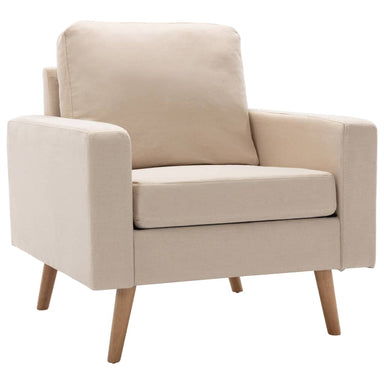 Fauteuil stof crème