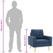 Fauteuil stof blauw