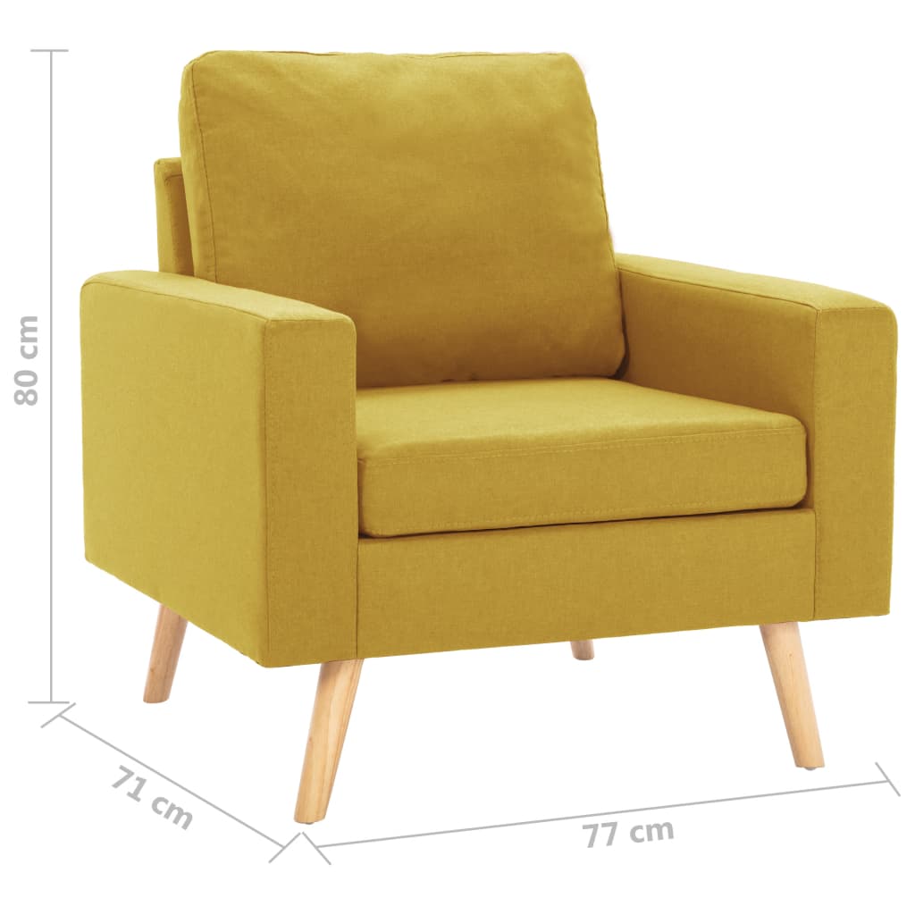 Fauteuil stof geel