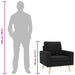 Fauteuil stof zwart