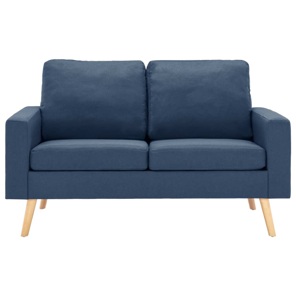 Tweezitsbank stof blauw