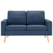 Tweezitsbank stof blauw