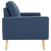 Tweezitsbank stof blauw