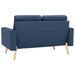 Tweezitsbank stof blauw