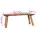 Tuinbank 120 cm massief teakhout