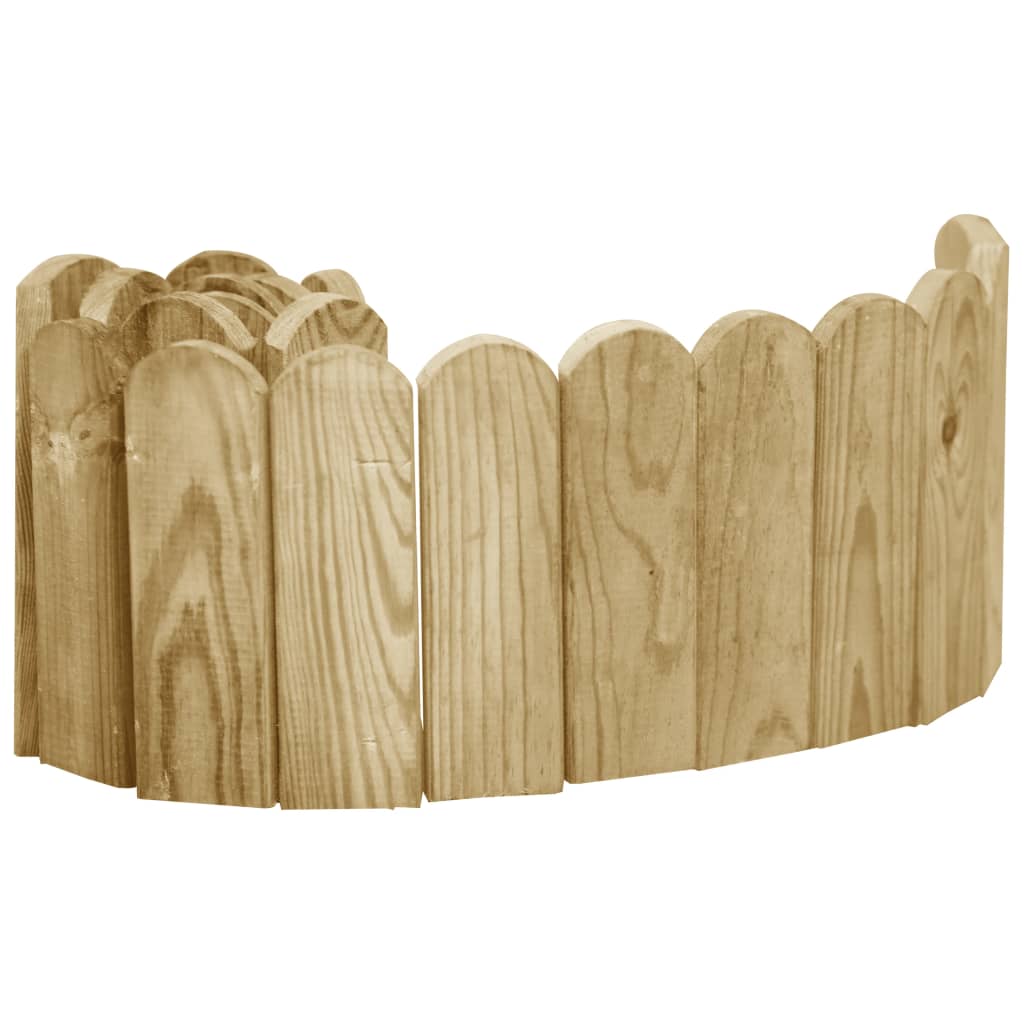 Gazonranden 2 st 120 cm geïmpregneerd grenenhout
