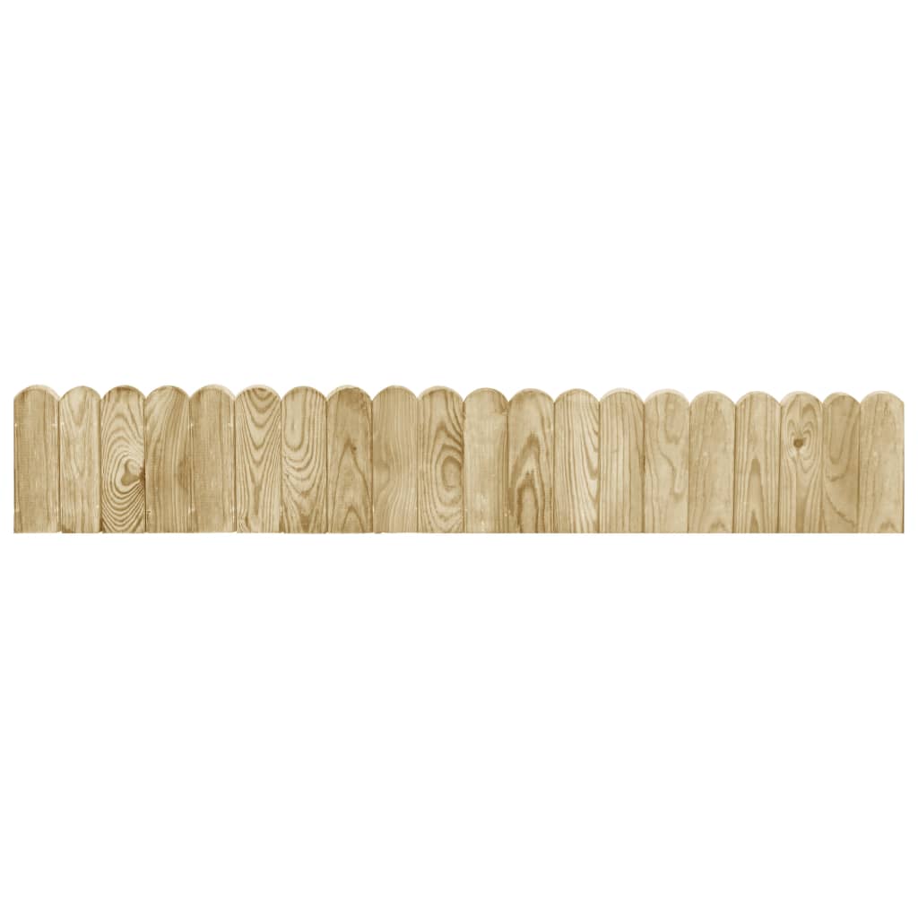 Gazonranden 3 st 120 cm geïmpregneerd grenenhout