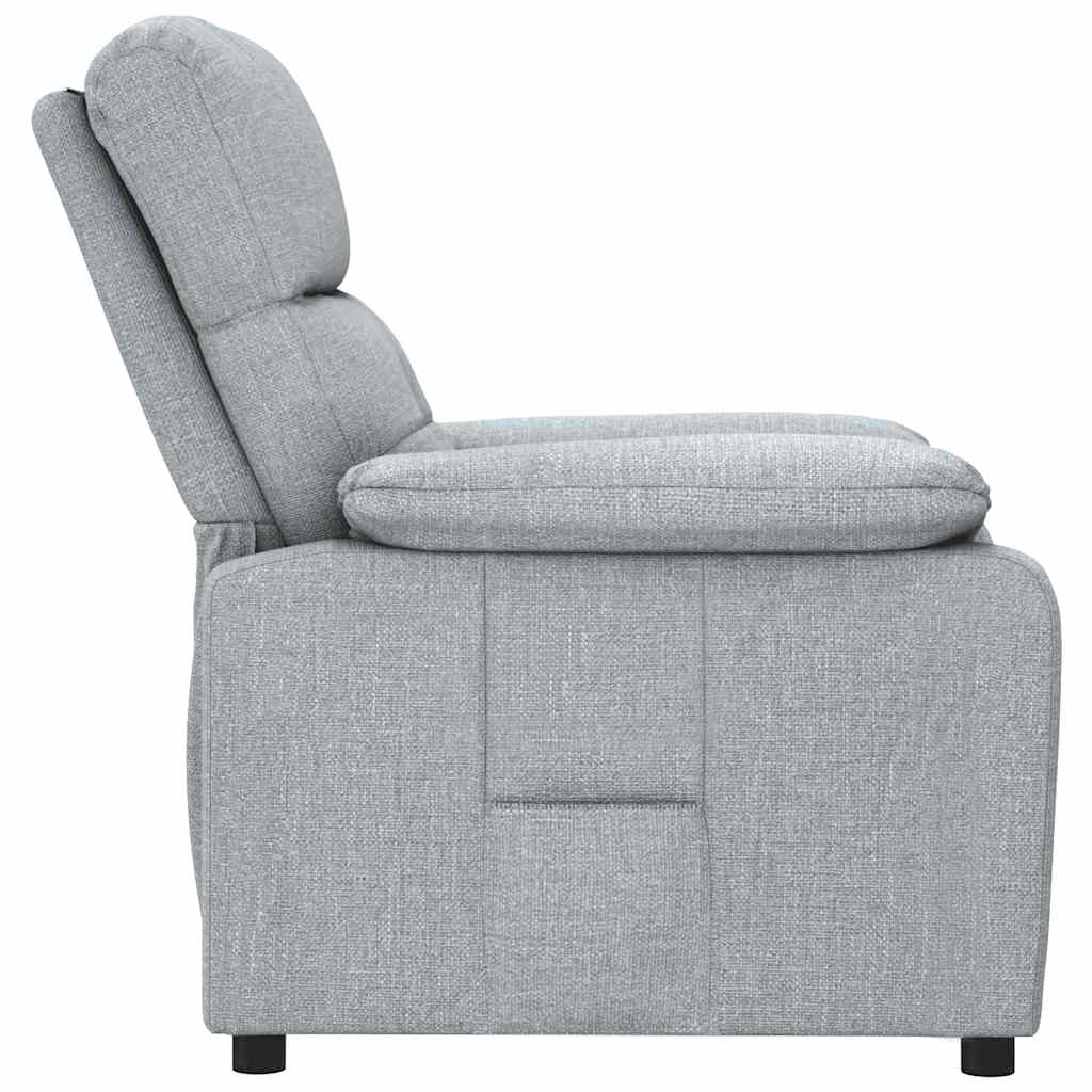 Fauteuil verstelbaar stof lichtgrijs