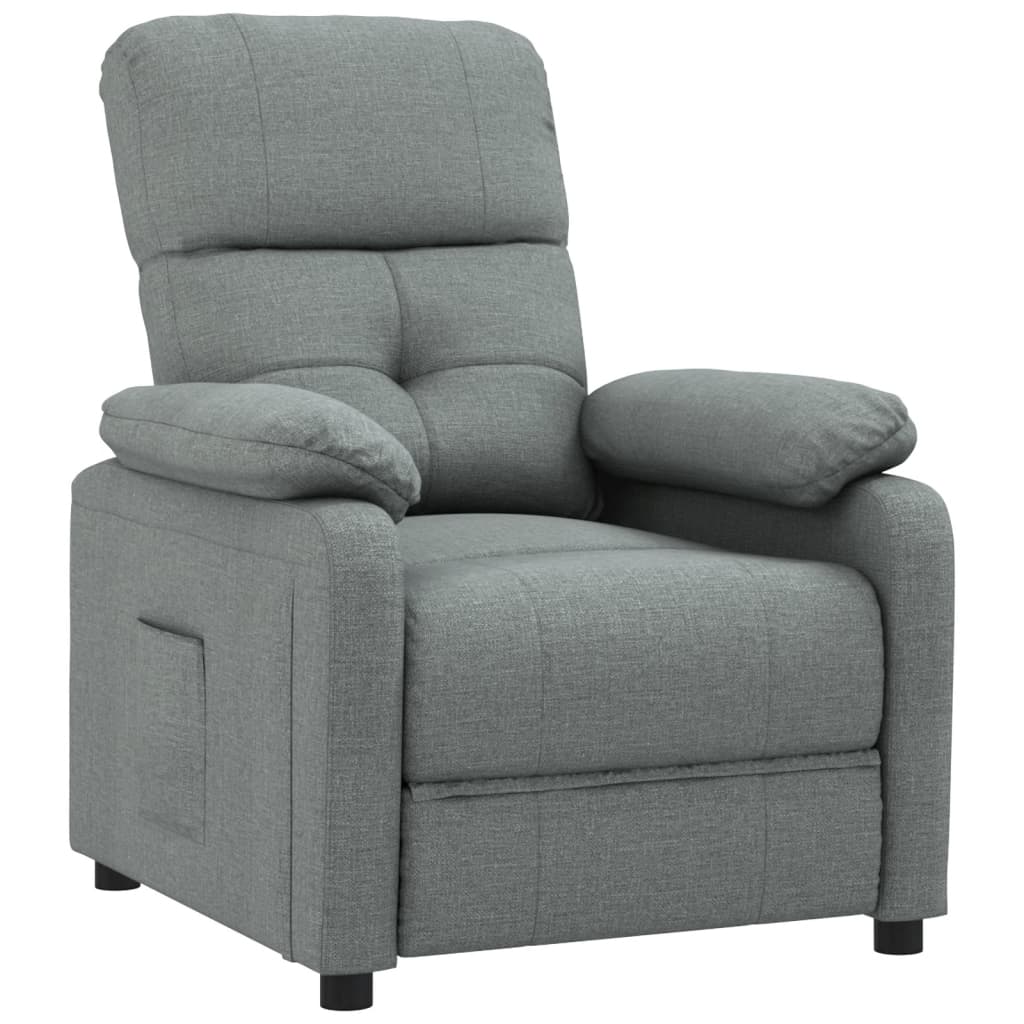Fauteuil verstelbaar stof donkergrijs