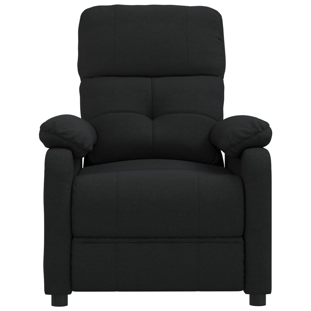 Fauteuil verstelbaar stof zwart