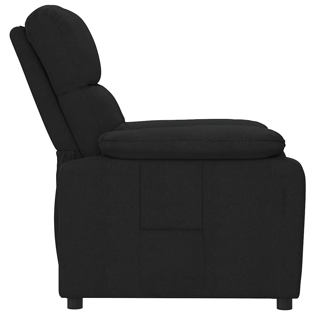 Fauteuil verstelbaar stof zwart