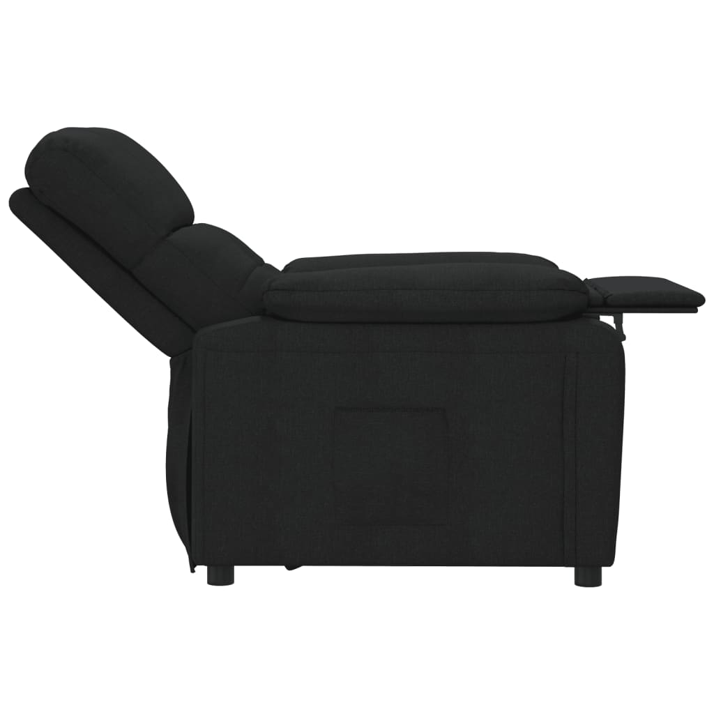 Fauteuil verstelbaar stof zwart