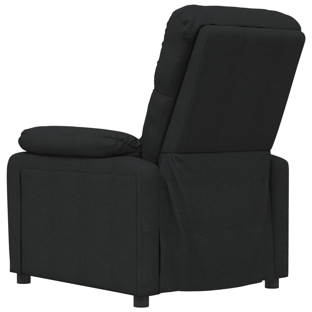 Fauteuil verstelbaar stof zwart