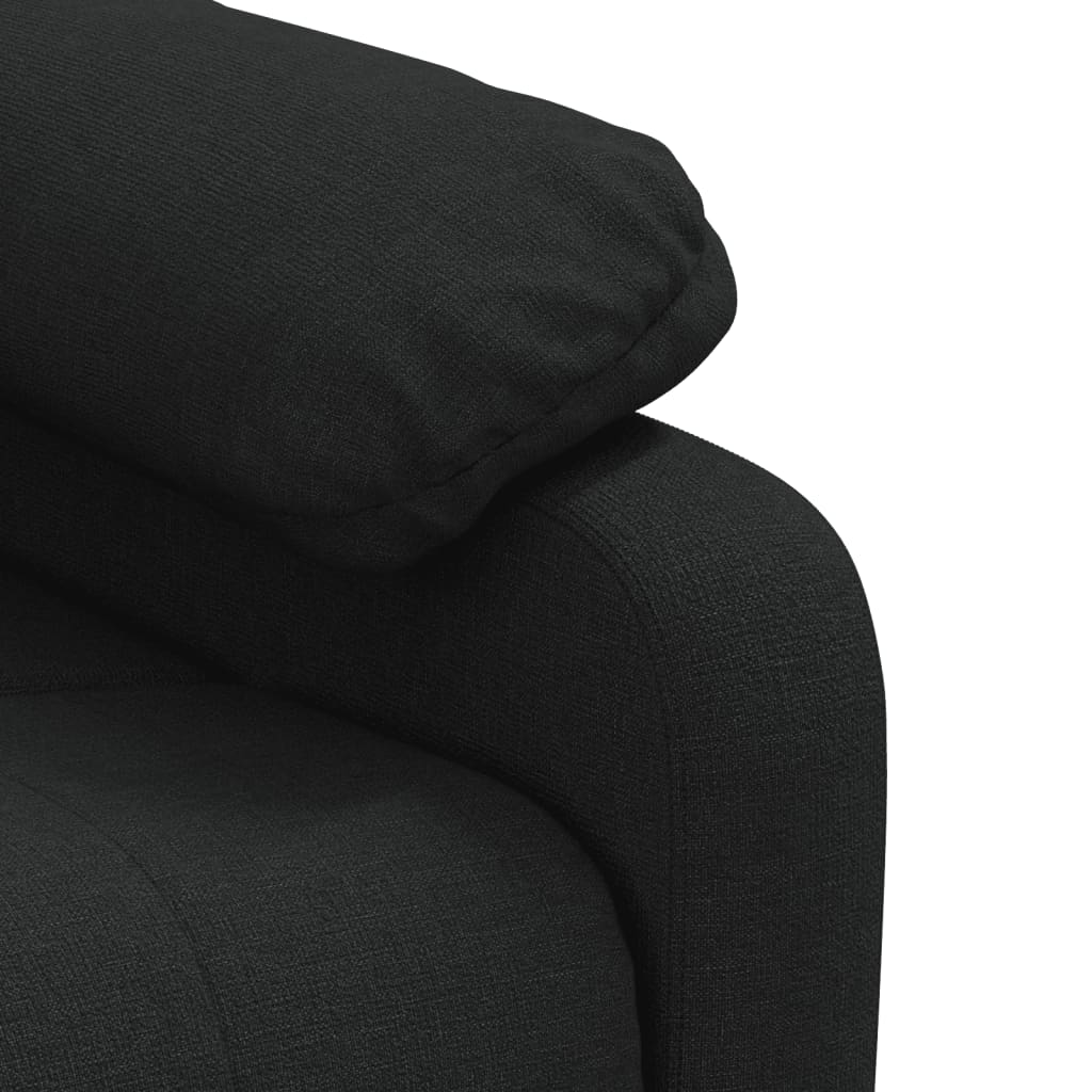 Fauteuil verstelbaar stof zwart