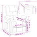 Fauteuil verstelbaar stof bruin