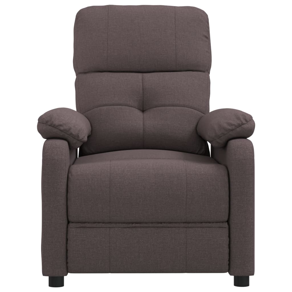 Fauteuil verstelbaar stof donkerbruin