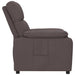 Fauteuil verstelbaar stof donkerbruin