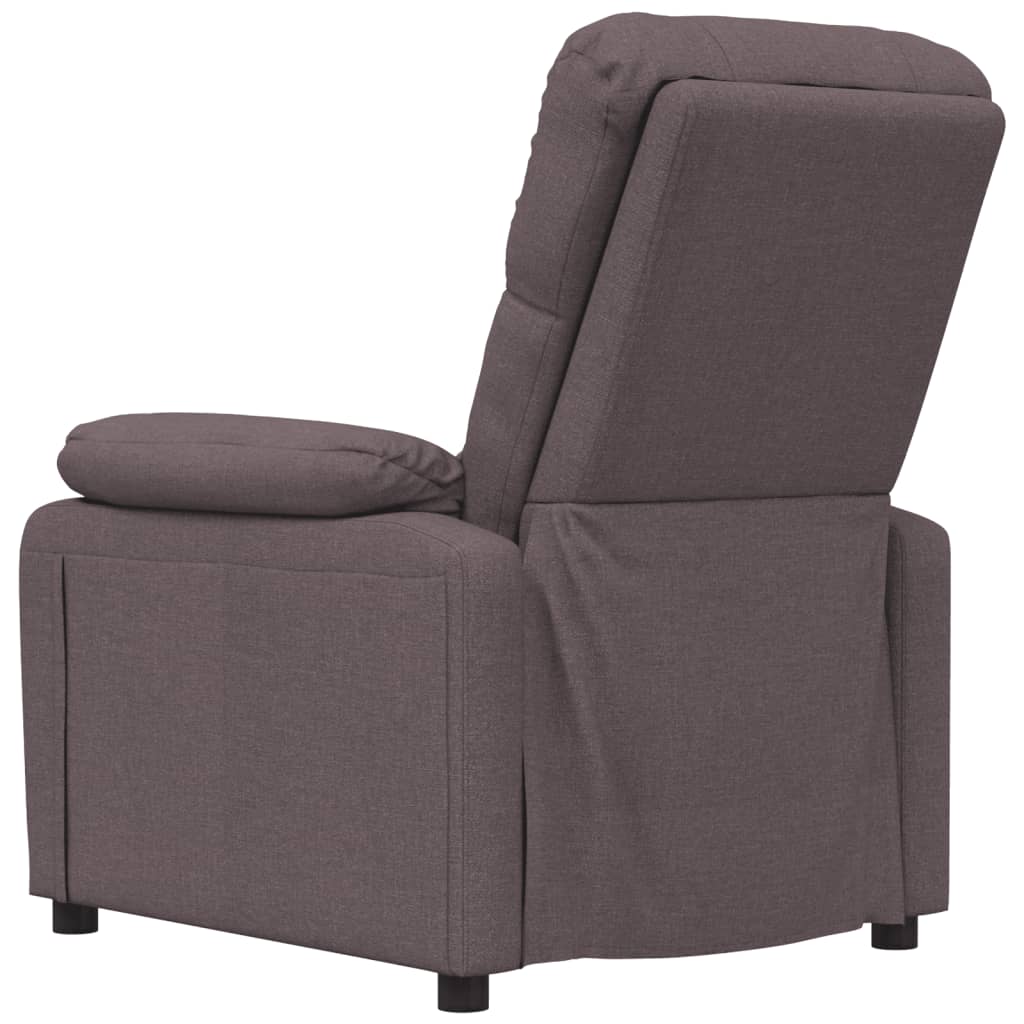 Fauteuil verstelbaar stof donkerbruin