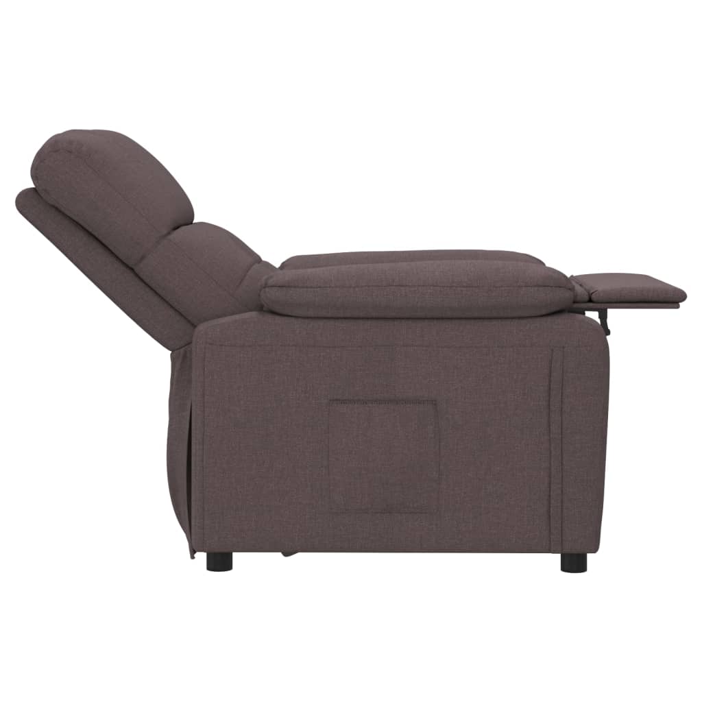 Fauteuil verstelbaar stof donkerbruin