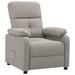 Fauteuil verstelbaar stof taupe