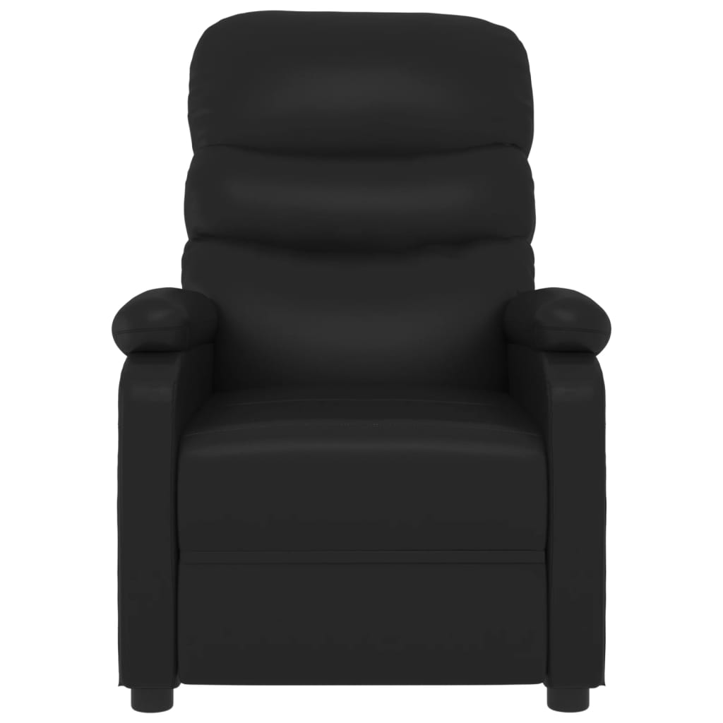 Fauteuil verstelbaar kunstleer zwart