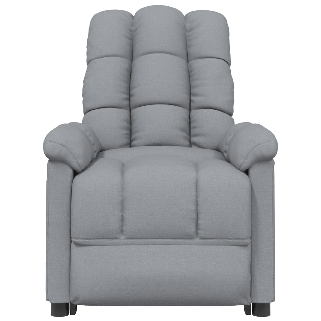 Fauteuil verstelbaar stof lichtgrijs