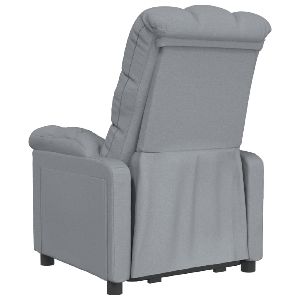 Fauteuil verstelbaar stof lichtgrijs