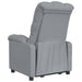 Fauteuil verstelbaar stof lichtgrijs