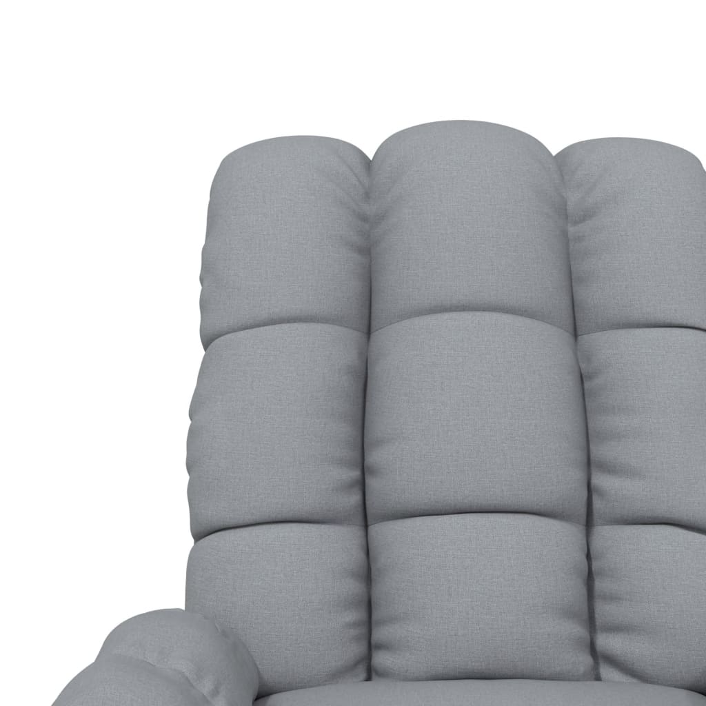 Fauteuil verstelbaar stof lichtgrijs