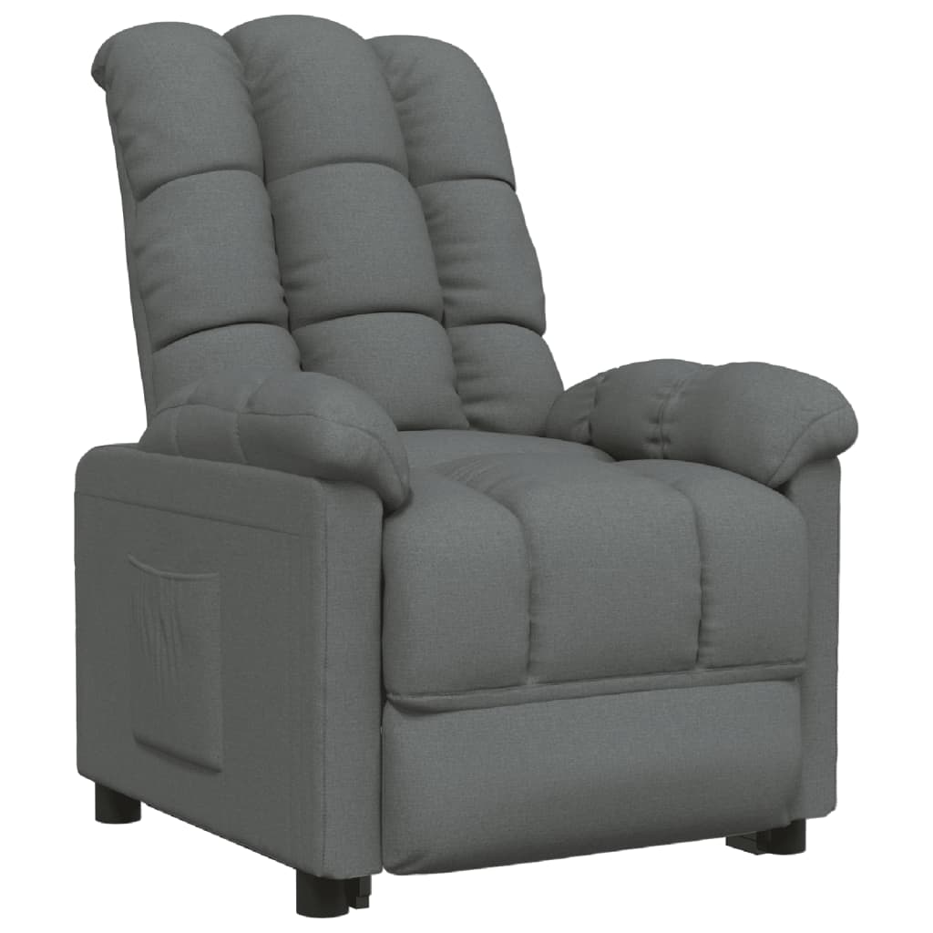 Fauteuil verstelbaar stof donkergrijs