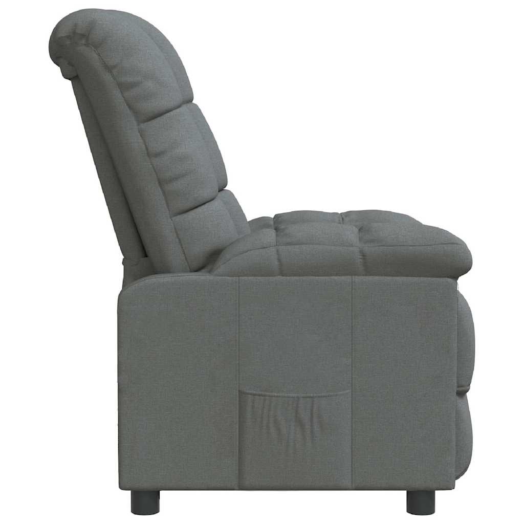 Fauteuil verstelbaar stof donkergrijs